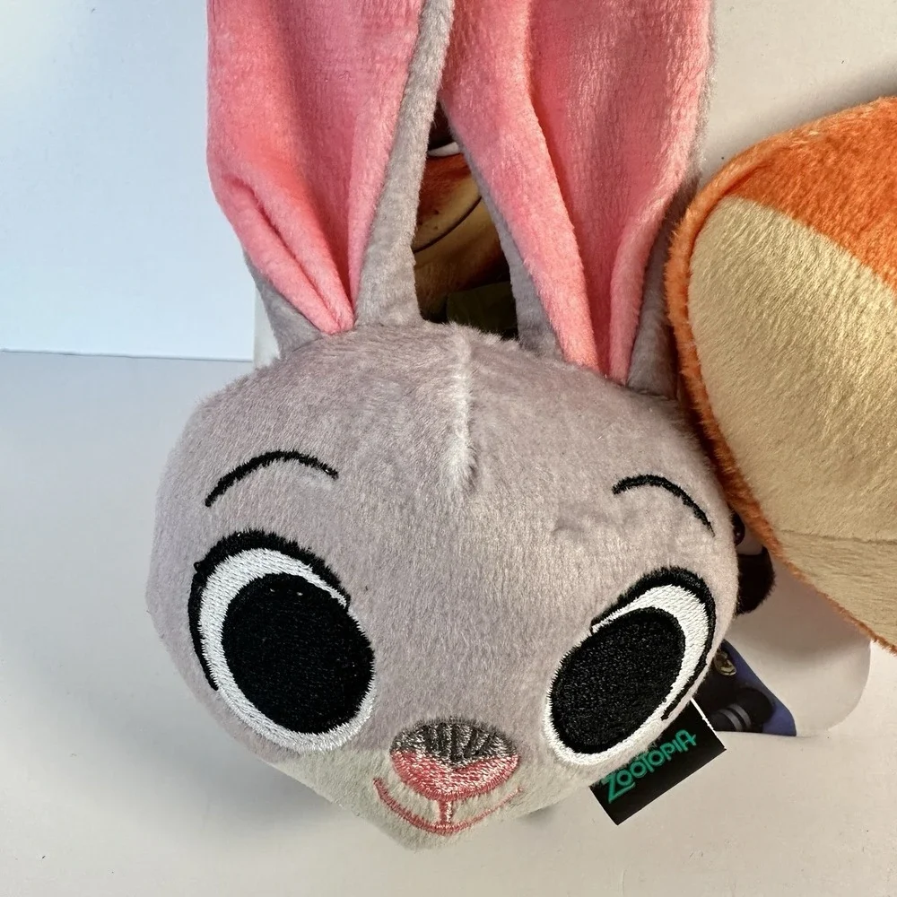 Disney Zootopia Judy Hopps Nick Wilde Dog‎ Toy 2 Pack Squeaky Plush NWT Pet